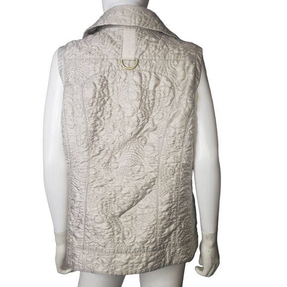 ZENERGY BY CHICOS Champagne Vest Jacket Womens Size 2 - Picture 2 of 8